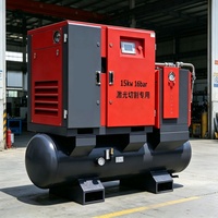 Compresseur d'air portable à vis, lubrifié, refroidi par air, silencieux, alimenté en courant alternatif 110/220V, 3HP, réservoir de 24L, pompe électrique pour petit atelier de bricolage
