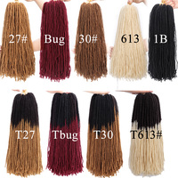 Extensions de Micro Locs Sœur Artificielles Ghana, Tresses Crochets Synthétiques, Faux Locs Sœur Dread 2x en Paquets