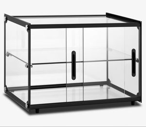 Vitrina de cristal para hostelería y catering comercial Vitrina de cristal segura cuadrada de cuatro lados Vitrina para alimentos Refrigerador seco ambiental - Product Image 1