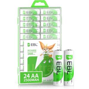For EBL Pre-Charged AA <b>Rechargeable</b> <b>Batteries</b> 1.2V 2500mAh High Performance 24 Pack with 600mAh 1800mAh 1000mAh 2000mAh - Product Image 5