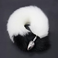 Queue de renard en fourrure animale moelleuse en gros, plug anal, produits sexuels pour hommes et femmes, queue amusante