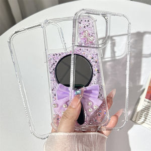 Offre Spéciale Epoxy Sparkle Bling Bowknot pour les filles Triple <span class=keywords><strong>protection</strong></span> 360 coque de téléphone pour MOTO G86 G56 - Product Image 5