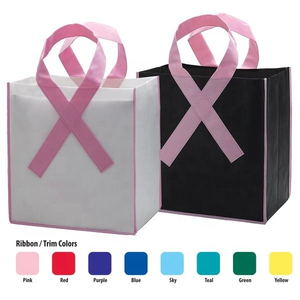 Bolsa de Compras Promocional Personalizada con Logotipo, Sin Tejido, Asas Largas, Diseño de Concienciación sobre el Cáncer de Mama, Cierre de Hombro, Bolsa de Regalo para Mujer - Product Image 2