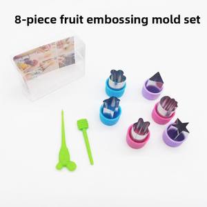 Ensemble de 28 moules à fruits en relief, moule à pâtes papillon, <span class=keywords><strong>emporte</strong></span>-pièces à biscuits avec protection pour les mains, modèle XD2023-5PCS - Product Image 5