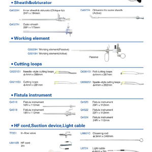 Conjunto de Resectoscópio Cirúrgico TURP Monopolar em Aço Inoxidável para Urologia com Laços de Capa - Product Image 3