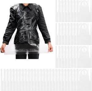 Batas Desechables de Plástico Transparente para Adultos, Delantales Impermeables Transparentes para Uso Doméstico y al Aire Libre - Product Image 1