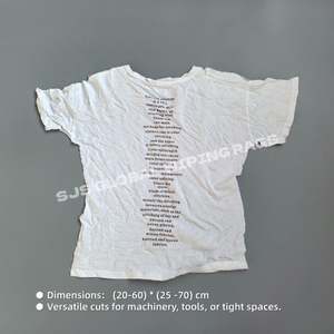 Paños de Limpieza Industriales de Algodón Blanco Impresos, Trapos de Algodón, Trapos de Algodón Blancos para Limpieza - Product Image 3