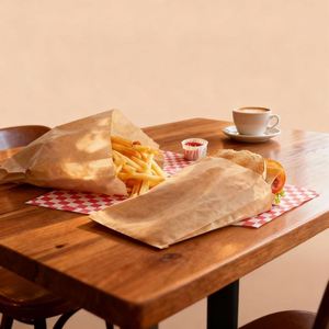 OOLIMAPACK Virgin Kraft <b>Paper</b> Pastry Bag for Hot Dog Sandwich Burger French Fries Grease Proof <b>Biodegradable</b> Eco-Friendly - Product Image 6