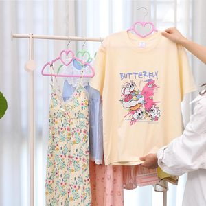 <b>Plastic</b> Hangers Pink Hangers Ultra Thin Space Saving Cute Heart Clothes Hangers for Clothes - Product Image 6