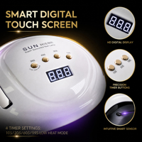 Lampu Kuku UV LED Profesional 380W SUN X27 MAX - Pengering Kuku Daya Tertinggi untuk Semua Jenis Gel dengan Gagang Emas Portabel untuk Salon