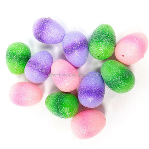 Œuf <span class=keywords><strong>de</strong></span> Pâques géant en plastique, imprimé en typographie, style rétro coloré, promotionnel, pas cher, pour chocolat - Product Image 2