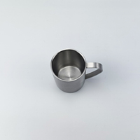 Mug à café moderne en acier inoxydable double paroi 220 ml – Écologique, idéal pour le bureau, les fêtes et les voyages
