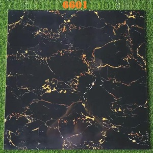 Carreaux <span class=keywords><strong>effet</strong></span> pierre en marbre glacé brillant de Chine, économiques, pour la rénovation complète de la maison, économisez sur les carreaux noirs - Product Image 2