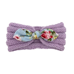 Vente chaude Hiver Oreilles De Lapin Turban Nouveau Design Tricoté Bébé <span class=keywords><strong>Bandeau</strong></span> avec Arc Réchauffeur Bébé <span class=keywords><strong>Bandeau</strong></span> - Product Image 6