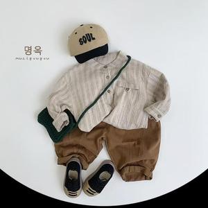 Children's Unisex Striped Shirt 1-6 Years Old Long Sleeve T Shirt Elastic Top O-Neck Simple Baby Clothes Toddler <strong>Boy</strong> <strong>Clothing</strong> - Product Image 3