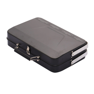 Griglia per <span class=keywords><strong>Barbecue</strong></span> portatile, griglie pieghevoli, griglia a carbone per Notebook nera <span class=keywords><strong>Barbecue</strong></span> da campeggio all'aperto/ - Product Image 2