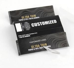 Custom King Sizes 100% Natural Orgainc Unbleached Brown <strong>Rolling</strong> Paper with <strong>Filter</strong> <strong>Tips</strong> - Product Image 2