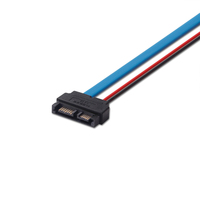 Lingable 30CM série ATA 22Pin à 13Pin convertisseur cordon 7 + 15 femelle à 7 + 6 mâle SATA câble adaptateur Slimline connecteur mâle