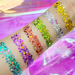 MLM Custom OEM 6Colors Cosmetic Glitter <b>Sequins</b> Mix Holographic Face Body Eye Glitter Powder Festival Makeup Nail <b>Art</b> Decoration - Product Image 3