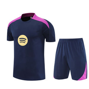 Uniformes de Fútbol de Verano, Conjunto de Entrenamiento de Manga Corta, Jersey 25/26 Barcelona, Transpirable, Poliéster, Secado Rápido, Cuello Redondo, Unisex - Product Image 2