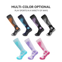 LINGTU 8208 Chaussettes en laine épaisses et chaudes pour femmes Chaussettes d'hiver chaudes pour ski en laine mérinos