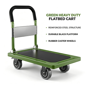 Platform Truck 1000 Lb Capacity Steel Deck Swivel Casters Rocker Design Heavy Duty Platform Cart With Wheels New Arrival - Product Image 1