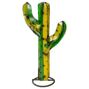 Escultura de Cactus de acero inoxidable para decoración del hogar, estatua personalizada de Arte Moderno de Metal para paisaje al aire libre, tamaño medio - Product Image 1