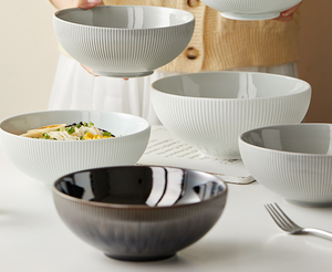 Tazón de Sopa de Porcelana Ecológico de 8 Pulgadas, Gran Capacidad, Resistente a Altas Temperaturas, Tazón Personalizado para Fideos, para el Hogar y Restaurantes - Product Image 2