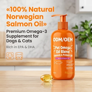100% Natuurlijke Visolie Voedingsupplement voor Huisdieren <span class=keywords><strong>Omega</strong></span> <span class=keywords><strong>3</strong></span> Vloeibare DHA EPA Gezondheid Wilde Noorse Zalmolie Hond Vitamine E Medium - Product Image 1