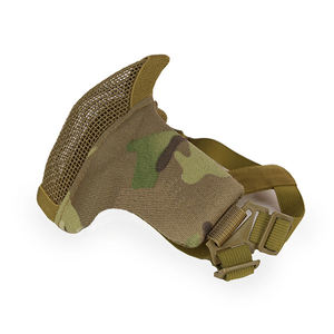 Masque en maille métallique pour le sport de plein air, <span class=keywords><strong>airsoft</strong></span>, paintball, CS, protection des oreilles, demi-visage, moto - Product Image 3