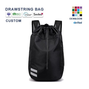 Sac de sport personnalisé à cordon de serrage, en polyester et nylon, avec logo imprimé, idéal pour le shopping, vente en gros - Product Image 1