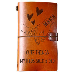 Diario Personalizado de Tapa Dura en Cuero PU, Agenda con Cordón, Libro de Recuerdos para Mamás - Product Image 1