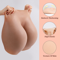 Culotte Rembourrée Femme Quotidienne en Silicone, Rehausseur de Hanches Épais, Grand Fessier, Doux Sous-vêtement Gainant, Non Adhésif, pour Travesti