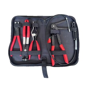 Straight Tube Clamping <b>Pliers</b> 1 In Jaw Width High Carbon Steel Auto Repair Industrial Grade Zipper Case <b>Set</b> - Product Image 5