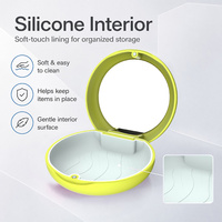 Boîte de rangement orthodontique avec fermeture magnétique, étui pour aligneurs avec miroir, conteneur dentaire en PC pour la vente en gros