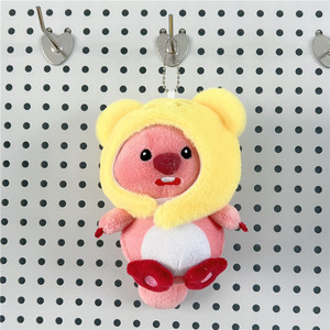 Porte-clés en peluche de <span class=keywords><strong>castor</strong></span> de Corée 15cm, chapeau de poisson amovible, animal en peluche de <span class=keywords><strong>castor</strong></span> rose, breloque de poupée, porte-clés - Product Image 5