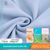 Tissu Lijia 310 g/m² 175 cm de large en mélange 7 fibres (acrylique, lyocell, laine, acétate, Woolence) pour sweats à capuche et vêtements de détente