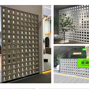 Panneaux muraux 3D en PU à prix d'usine, clôture de pergola extérieure pour cour, briques creuses en PU, écrans et cloisons - Product Image 2