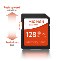 Kartu SD Plastik MIOMGN V30 Kecepatan Tinggi 128G Kelas 10 U3 Tahan Air Antimagnetik untuk Fotografi & Videografi Digital