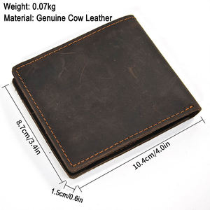 AndoBag Short <b>Wallet</b> for Men Women Genuine Cow Leather Coin Purse Retro Simple Portable Card Holder <b>Money</b> Clips 0005 - Product Image 4
