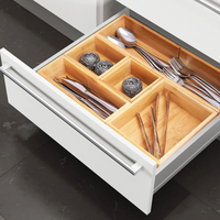 Boîtes de rangement en bambou naturel personnalisées, multifonctionnelles, pour outils de maquillage, vaisselle, cuisine, salle à manger, bureau