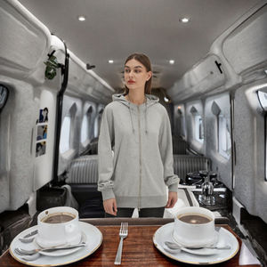 Sudadera con Capucha para Mujer, Plateada, Transpirable, Antibolitas, Tinte Liso, Alta Protección, Bloqueo de Señales, Protección EMF, Anti Radiación, con Cierre - Product Image 3