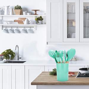 التصنيع الموردين استيراد من الصين بيع الخيزران خشبية الفولاذ المقاوم للصدأ أدوات الكورية الطبخ سيليكون مجموعة ألعاب المطبخ أواني - Product Image 2