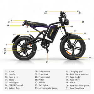 จักรยานไฟฟ้าพับได้ S6 Pro Hybrid Ebike สำหรับปั่นบนหิมะ ยางใหญ่ พับได้ ใช้ในเมือง ราคาประหยัด รุ่นโปร กำลังสูง สำหรับผู้ใหญ่ - Product Image 6
