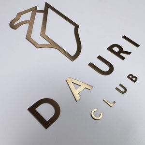 แฟชั่นตัวอักษรขนาดเล็กบางตกแต่งด้วยตนเองมีกาวในตัวตัวหนังสือโลหะสำหรับบ้านโรงแรมบาร์บริษัทโรงพยาบาลสวนสาธารณะ - Product Image 6