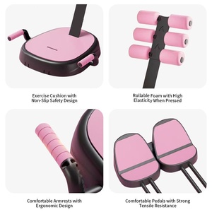 Máquina de Ejercicios Abdominales Multifuncional de Acero y PU Personalizable - Rueda Abdominal Duradera para el Hogar, para Abdominales, Pérdida de Peso y Deportes - Product Image 3