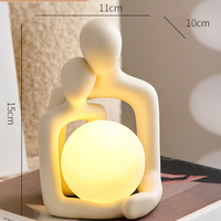 Lampe de nuit électrique LED en céramique, style Art déco moderne, motif abstrait, pour la maison, le salon, la chambre, l'entrée, anniversaire