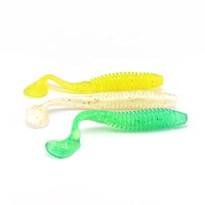 Leurres de pêche souples TPE/TPR swimbait segmentés phosphorescent dans l'obscurité avec des paillettes tirez de longs leurres de pêche en plastique souple - Product Image 3