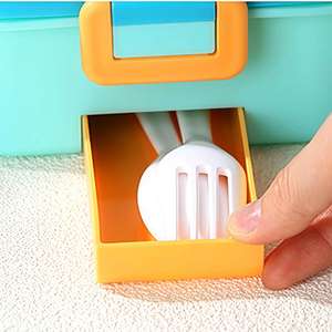 Lonchera Bento de Plástico para Niños de 650 ml, Libre de BPA, Apta para Microondas, <span class=keywords><strong>con</strong></span> 3 Compartimentos, Lonchera Infantil para la Escuela, Contenedor Grande para Alimentos - Product Image 5