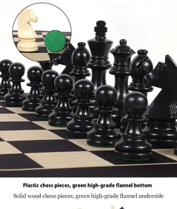 Piezas de Ajedrez de Plástico Estilo Alemán de Gran Venta, Altura del Rey 3.75 Pulgadas, Juego de Ajedrez Internacional Estándar para Club - Product Image 4